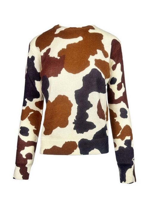 maglia donna fantasia muccata MC2 Saint Barth | NEW QUEEN PRINT- COW SKIN10
